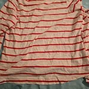Old Navy Women's Long Sleeve Tee with Red Stripes